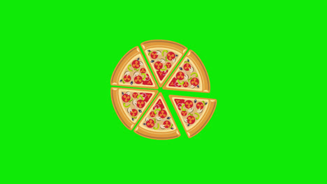 Sliced-Pizza-Icon-Animation.-loop-animation-with-alpha-channel,-green-screen.
